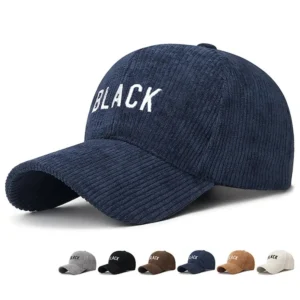 Mens Adjustable Snapback Hats Retro Corduroy Baseball Cap Sunscreen Duck Tongue Hat Outdoor Sports Hat Unisex Hip Hop Gorras