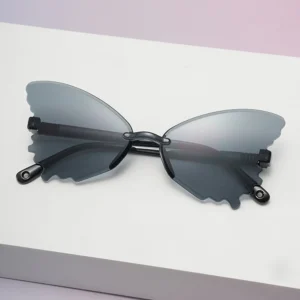 Fashion Rimless Butterfly Children's Sunglasses Trendy Kids Boys Girls Outdoor Cute Casual Sun Glasses Baby Travel UV400 Shades