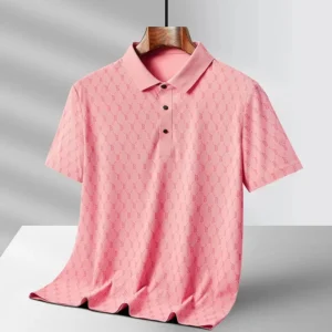 Light Business Short-Sleeved Polo Shirt Men's 2026 Summer New Ice Silk Solid Color Simple Casual All-Match High-End T-shirt