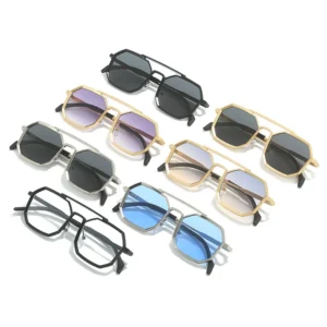 Eyewear Mirror Lens Fashion Sunglasses Metal Sunglasses Unisex Sunglasses For UV Fashion Accessory Men & Women