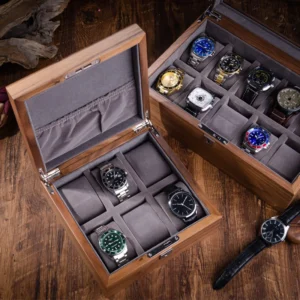 Solid wood Watch Box for Men 6 /10 Slots Luxury Watch Case Display Jewelry Organizer Christmas Birthday Gifts for Him